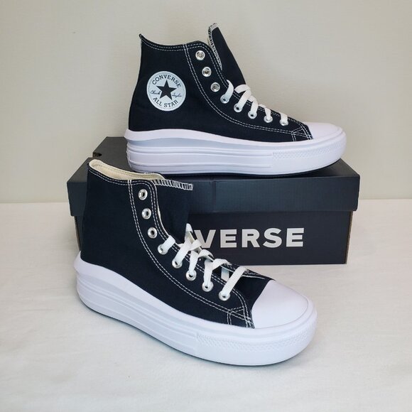 Converse Chuck Taylor All Star Move Platform Womens 8.5 Sneakers Black 568497C - Picture 10 of 13